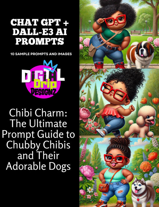 Chubby Chibi Characters & Cute Dogs Chibi Charm Prompt Guide | Create Chubby Chibi Characters Cute Dogs with AI | Digital Art Tutorial PDF