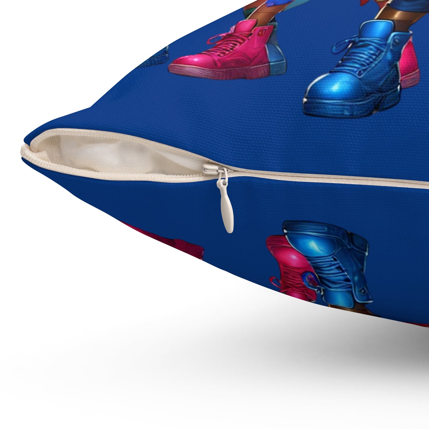 Superhero Kids Square Pillow - Colorful Spun Polyester Decorative Cushion