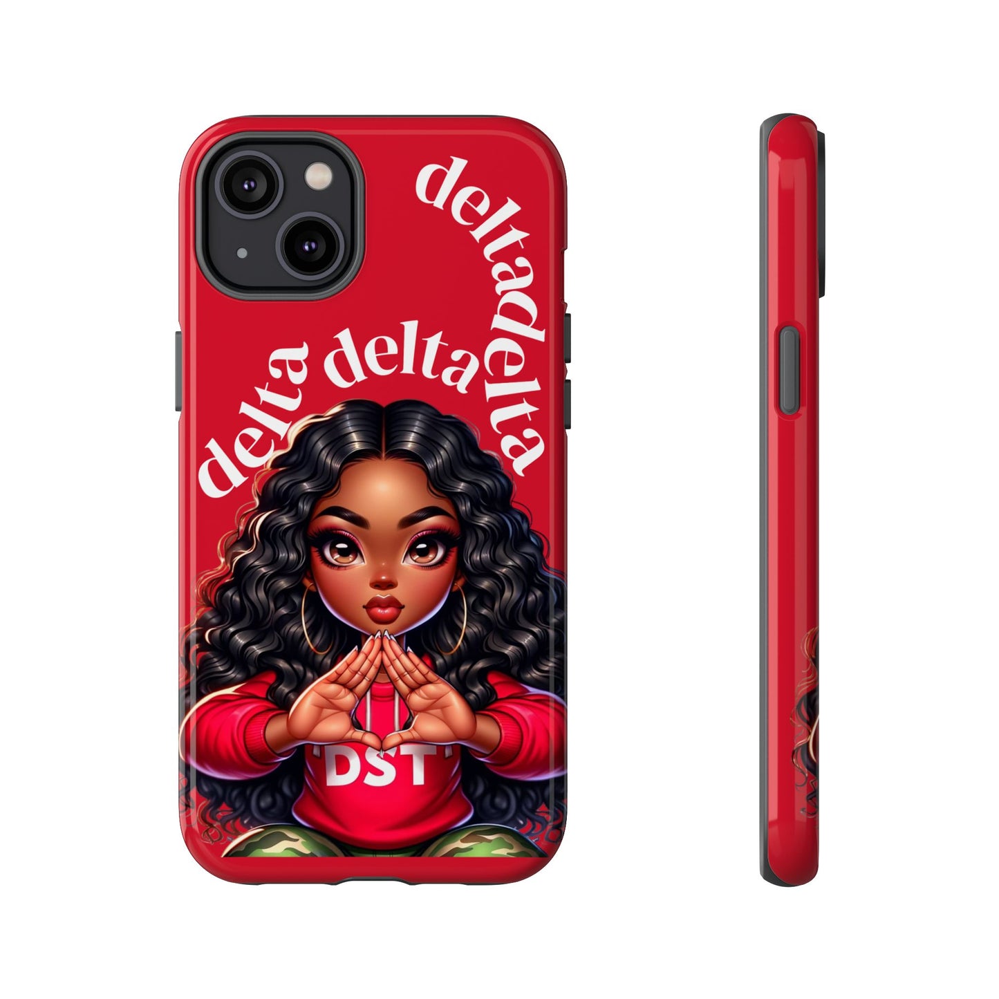 Delta Delta Tough Phone Case, Sorority Gifts, Cute Phone Accessories, Red Phone Cover, Greek Life