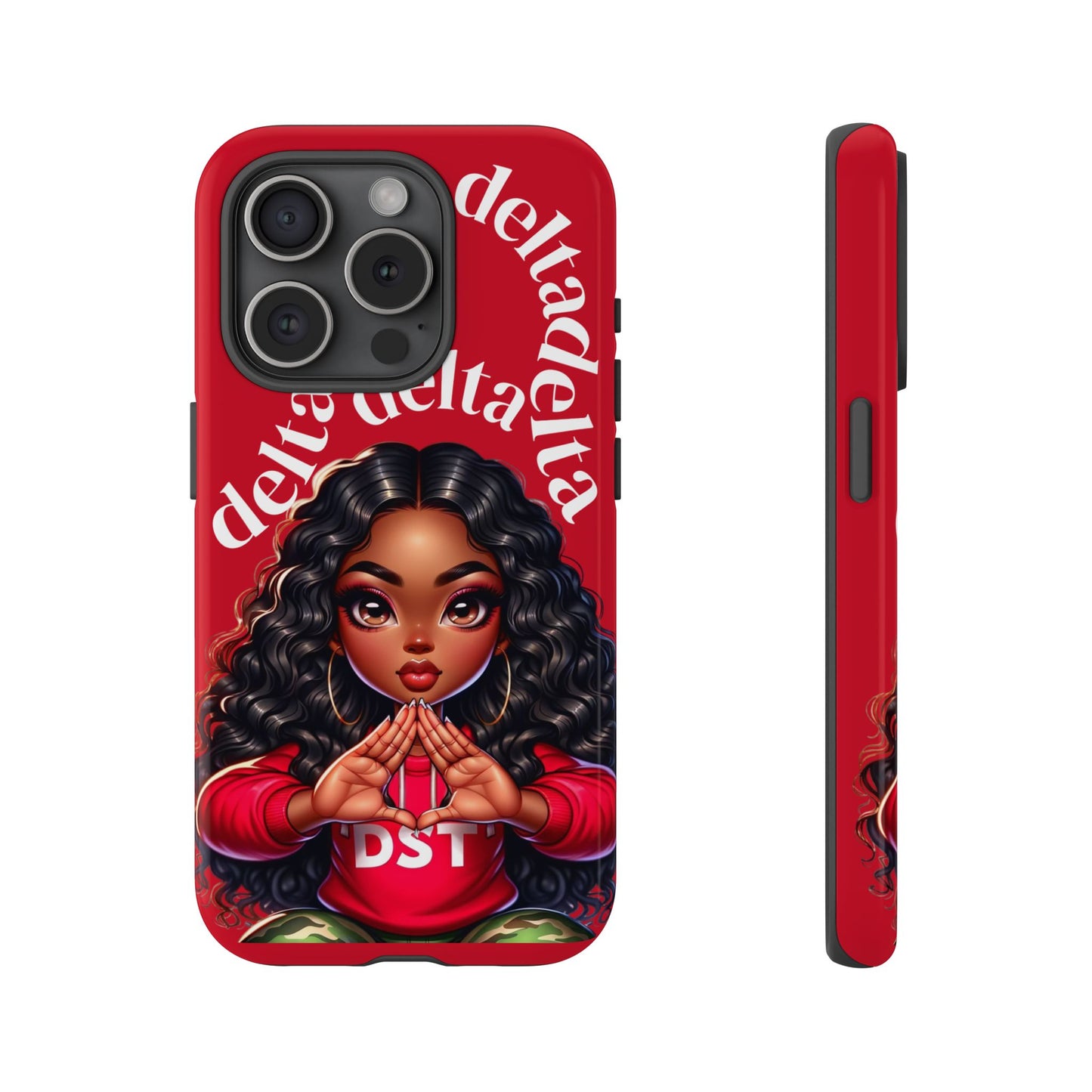Delta Delta Tough Phone Case, Sorority Gifts, Cute Phone Accessories, Red Phone Cover, Greek Life