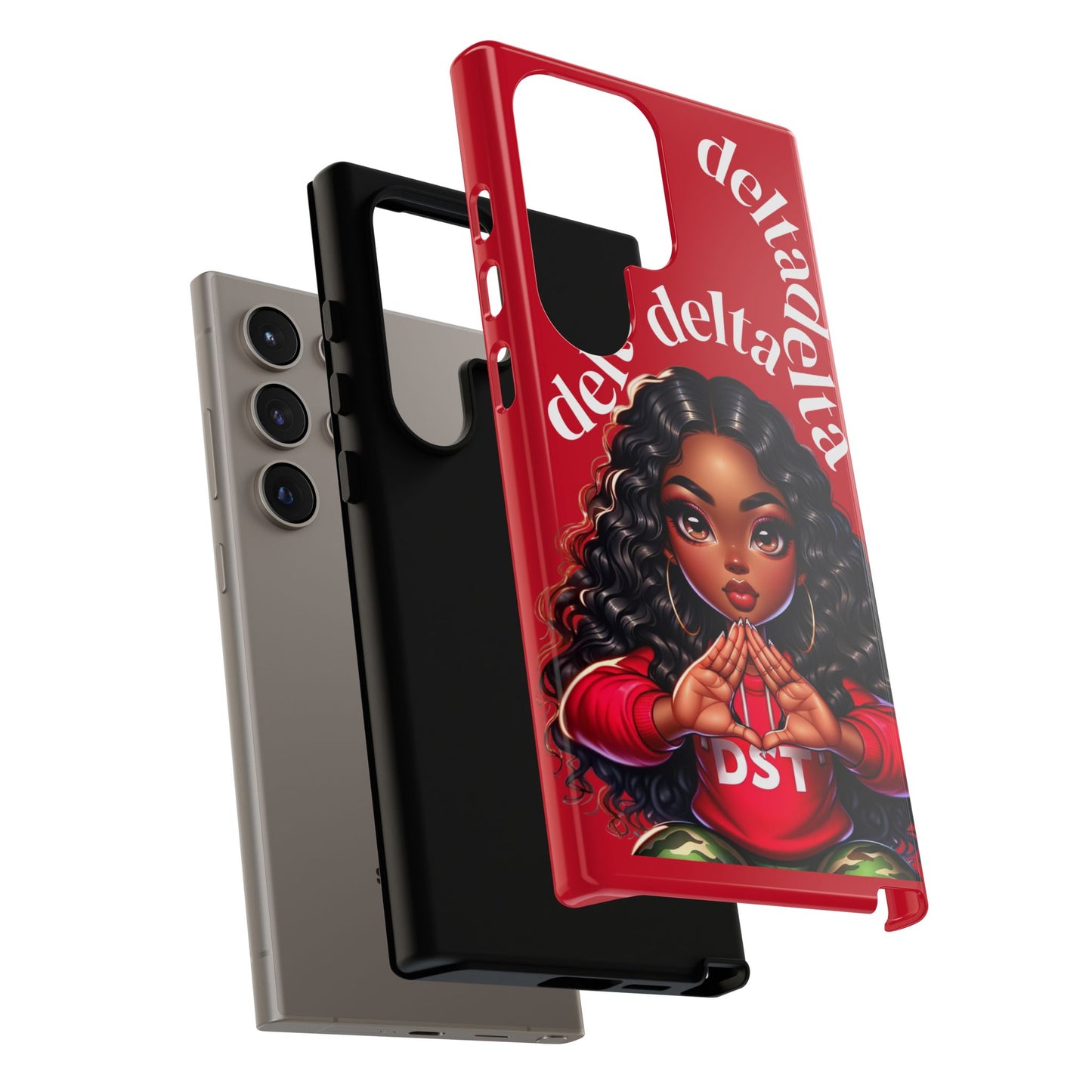 Delta Delta Tough Phone Case, Sorority Gifts, Cute Phone Accessories, Red Phone Cover, Greek Life