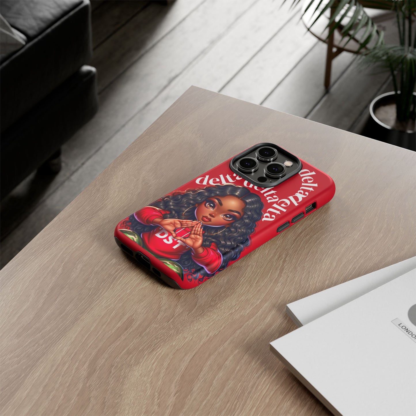 Delta Delta Tough Phone Case, Sorority Gifts, Cute Phone Accessories, Red Phone Cover, Greek Life