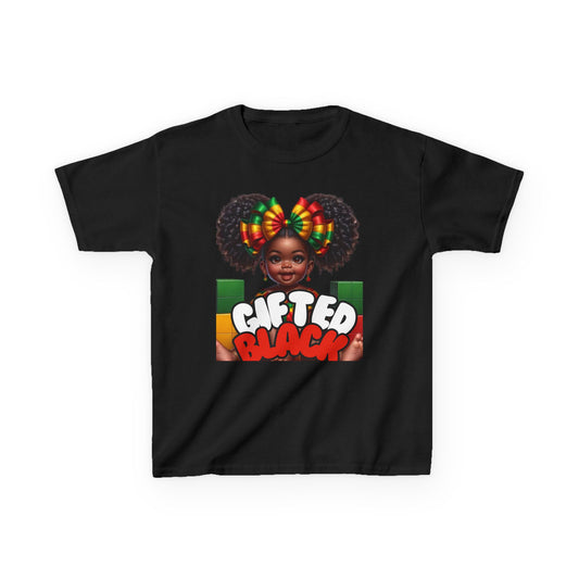 Gifted Black Kids Tee, Black History Month Shirt, Cultural Pride Top, Gift for Kids, Celebratory Apparel, Diversity Tee