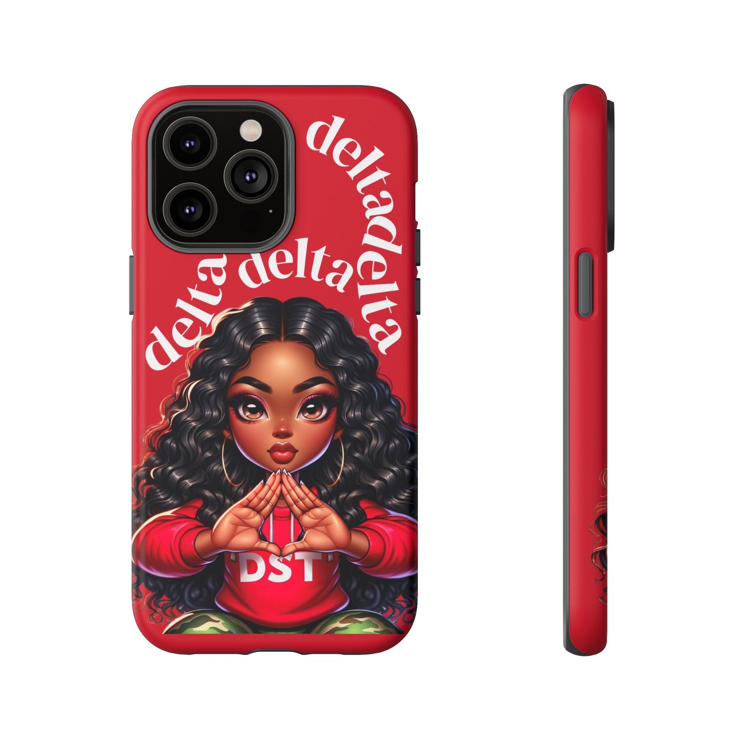 Delta Delta Tough Phone Case, Sorority Gifts, Cute Phone Accessories, Red Phone Cover, Greek Life
