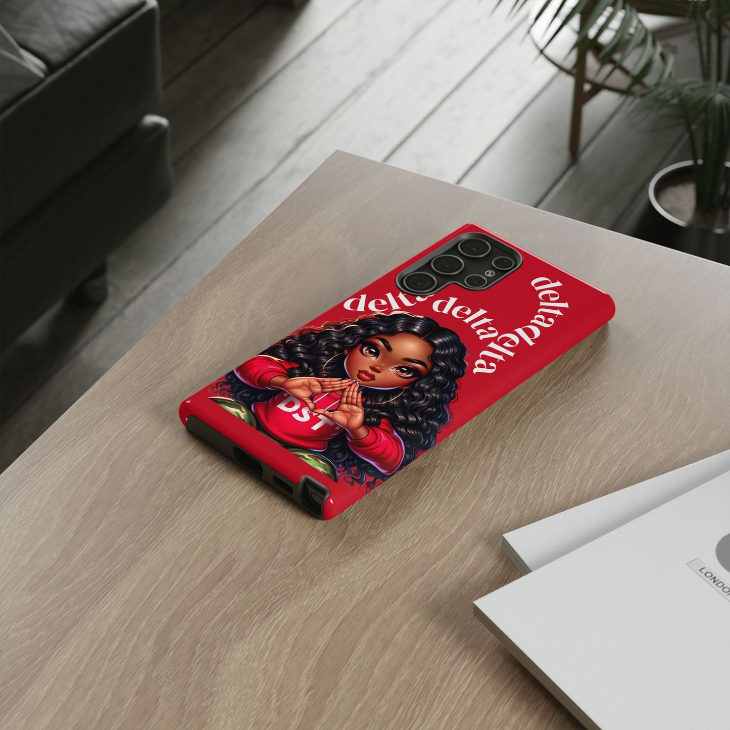 Delta Delta Tough Phone Case, Sorority Gifts, Cute Phone Accessories, Red Phone Cover, Greek Life