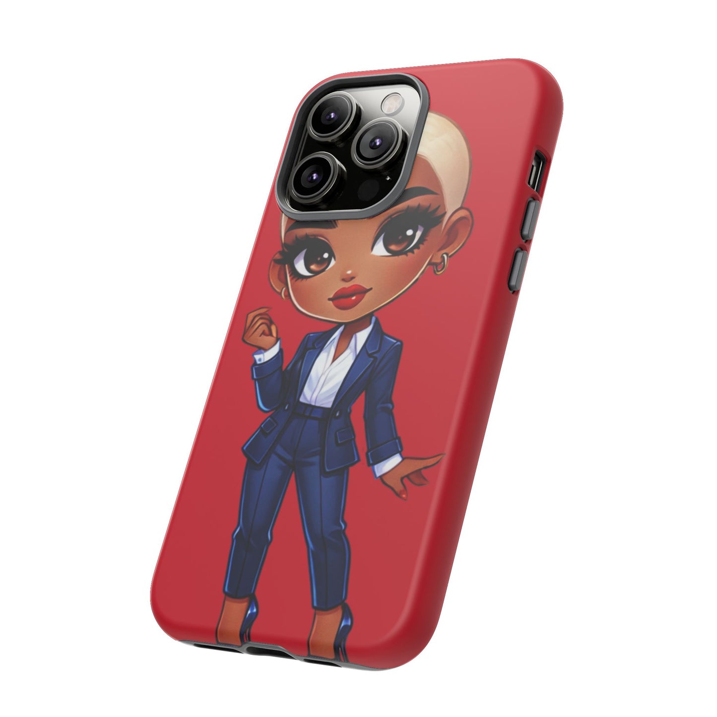 Stylish Phone Case with Confident “Deedra” Character Design, Protects Your Phone, Unique Gift, Trendy Accessory, Fashion Statement