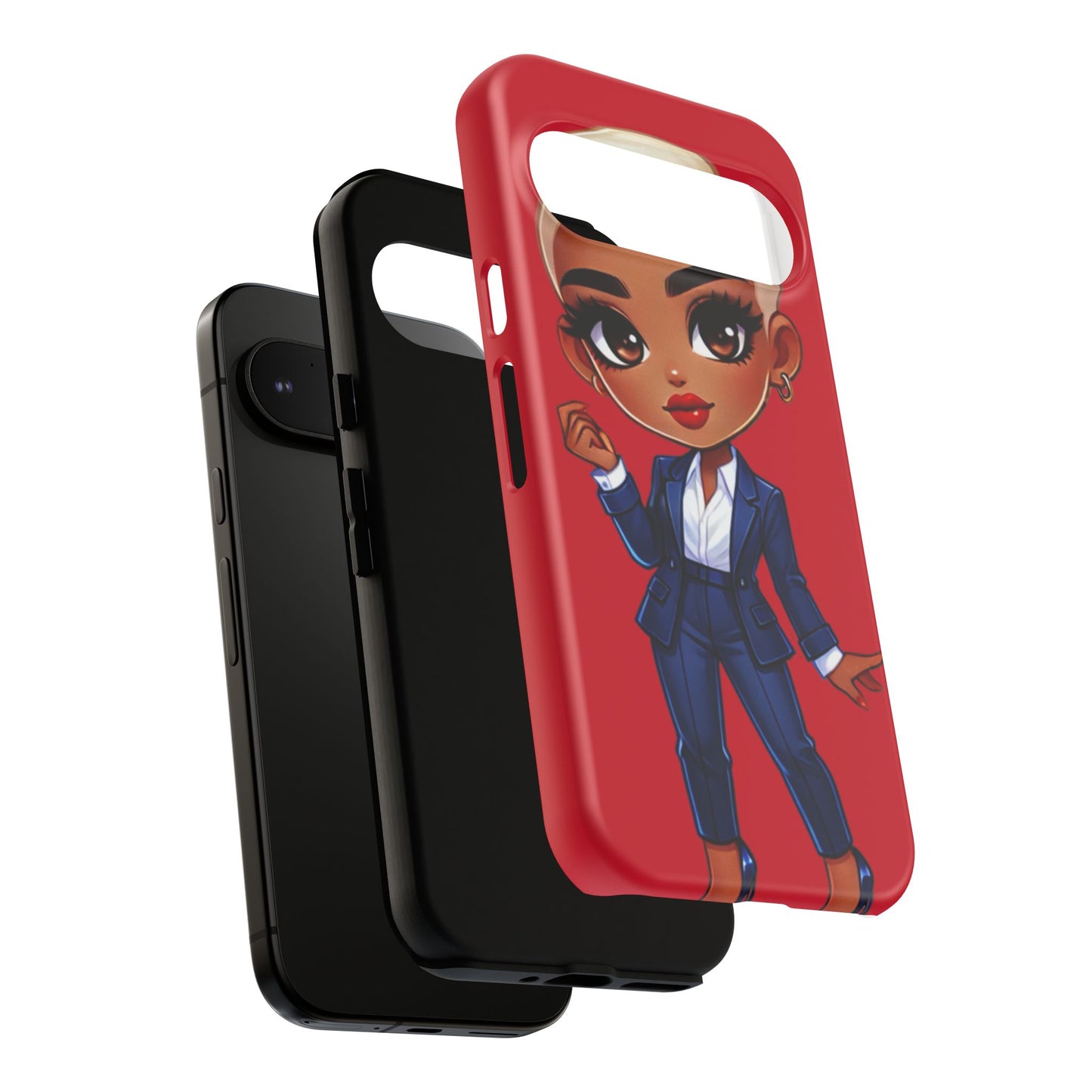 Stylish Phone Case with Confident “Deedra” Character Design, Protects Your Phone, Unique Gift, Trendy Accessory, Fashion Statement
