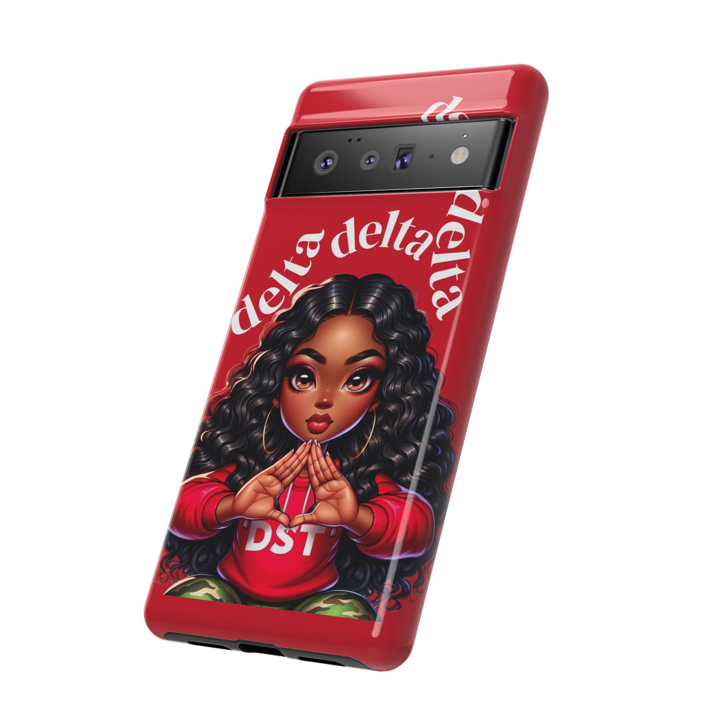 Delta Delta Tough Phone Case, Sorority Gifts, Cute Phone Accessories, Red Phone Cover, Greek Life