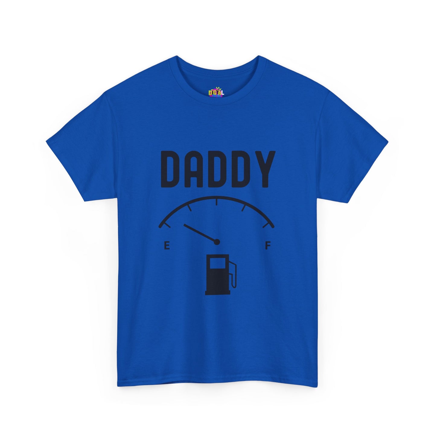 Daddy Fuel Level Unisex Heavy Cotton Tee - Funny Dad Shirt, Gifts for Father's Day, Family Reunion Attire, Everyday Humor Tee