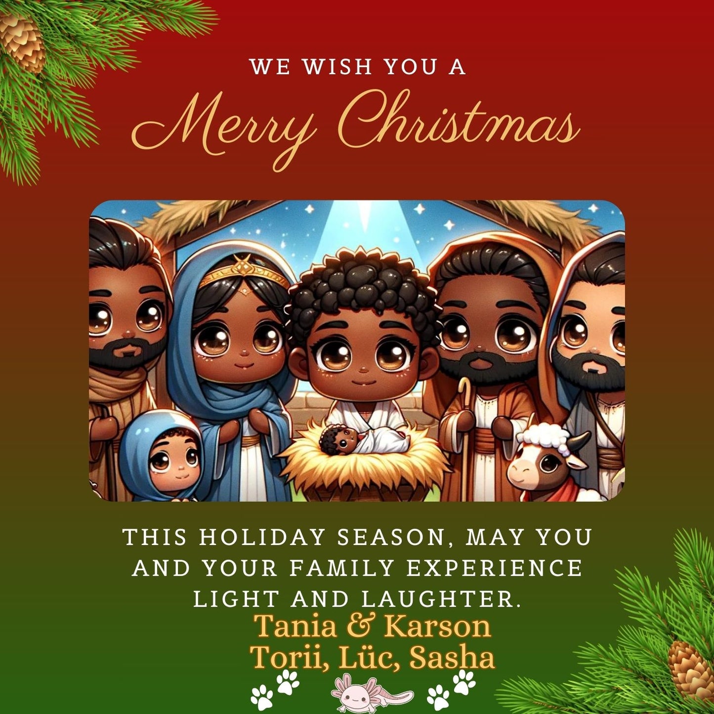 African American Christmas Greeting Cards for and of the Culture.