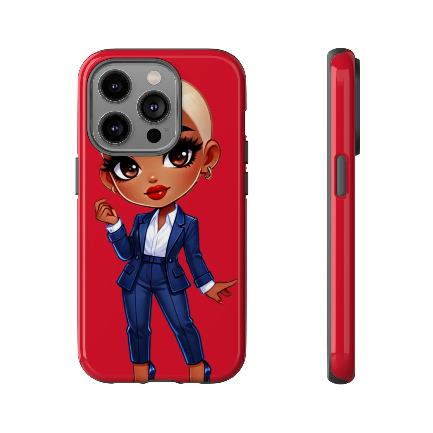 Stylish Phone Case with Confident “Deedra” Character Design, Protects Your Phone, Unique Gift, Trendy Accessory, Fashion Statement
