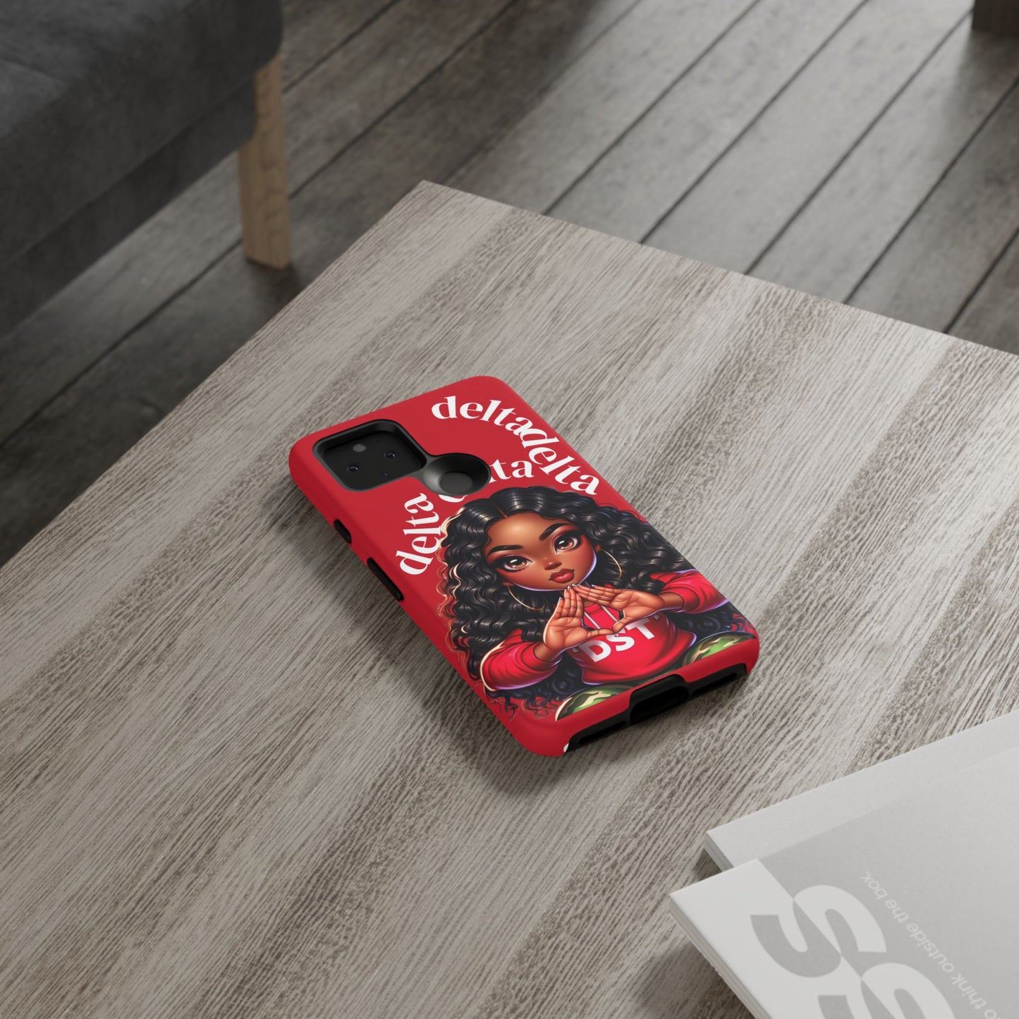 Delta Delta Tough Phone Case, Sorority Gifts, Cute Phone Accessories, Red Phone Cover, Greek Life