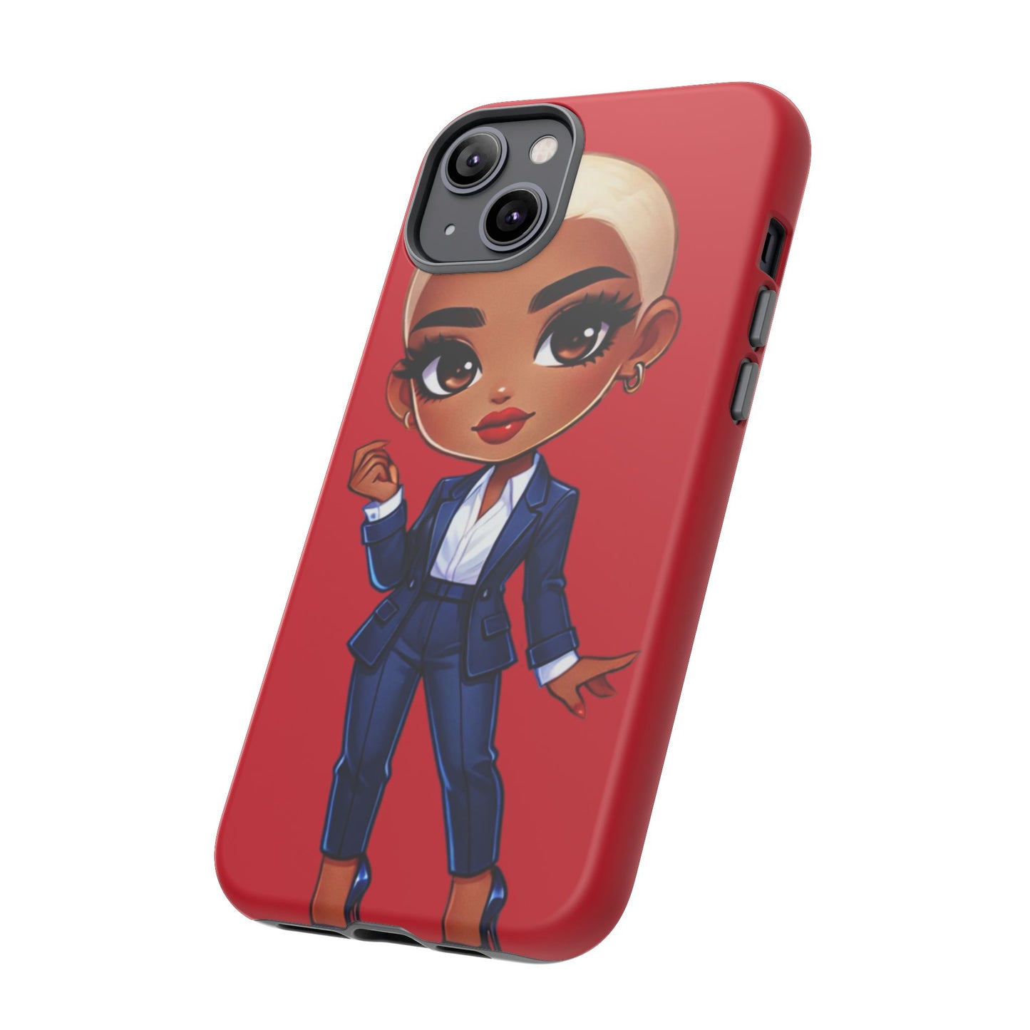 Stylish Phone Case with Confident “Deedra” Character Design, Protects Your Phone, Unique Gift, Trendy Accessory, Fashion Statement