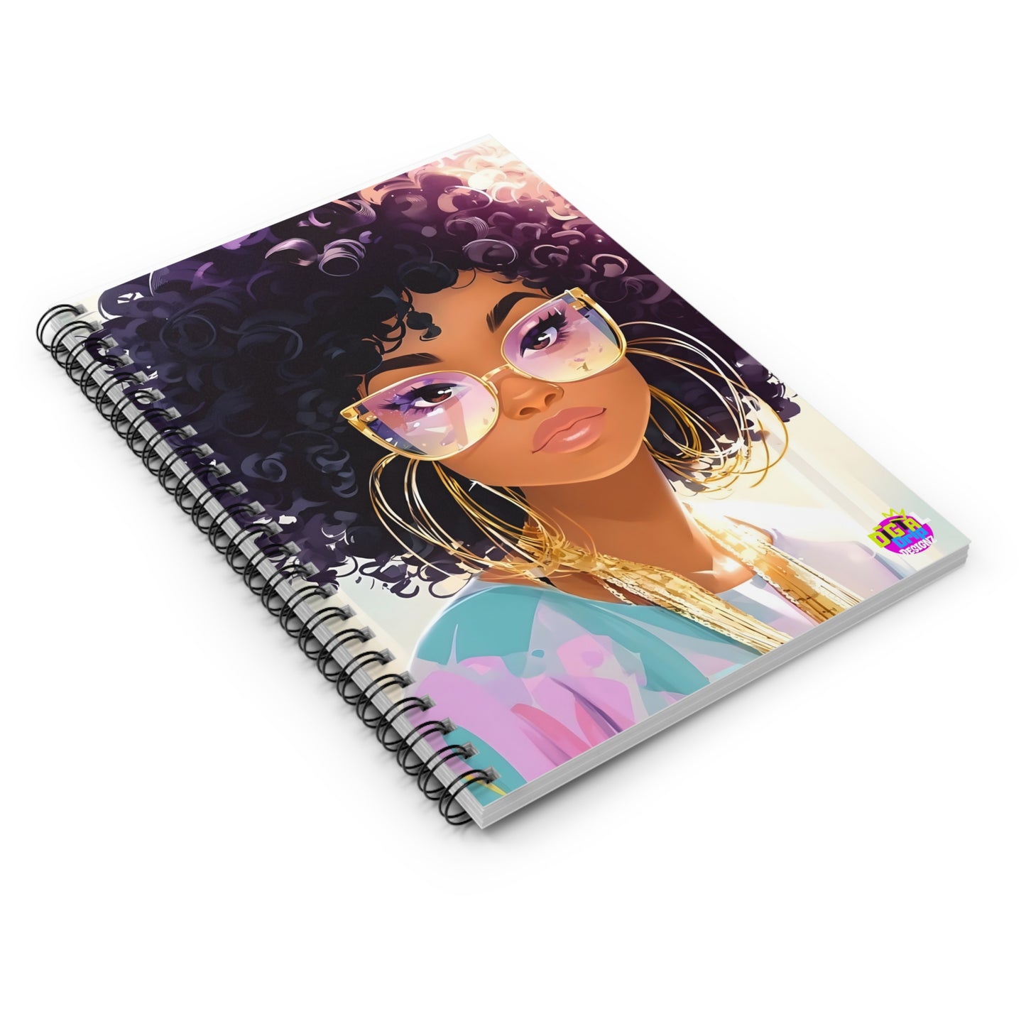 Vibrant Afrocentric Spiral Notebook - Ruled Line with Artistic Design