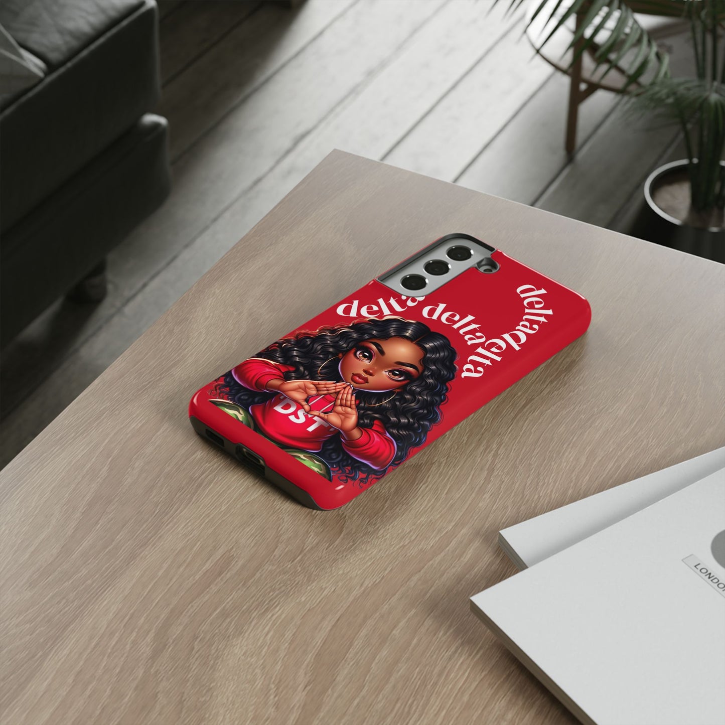 Delta Delta Tough Phone Case, Sorority Gifts, Cute Phone Accessories, Red Phone Cover, Greek Life