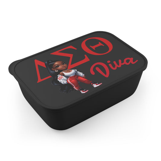 Delta Sigma Theta Bento Box, Greek Life Lunch Container, Sorority Gifts, Meal Prep Tupperware, Dine in Style, Custom Utensil Set