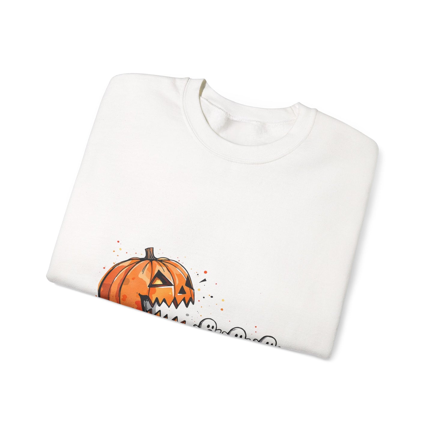 Spooky Pumpkin Crewneck Sweatshirt, Halloween Apparel, Ghosts Sweatshirt, Fall Fashion, Unisex Sweatshirt, Cozy Halloween Sweater