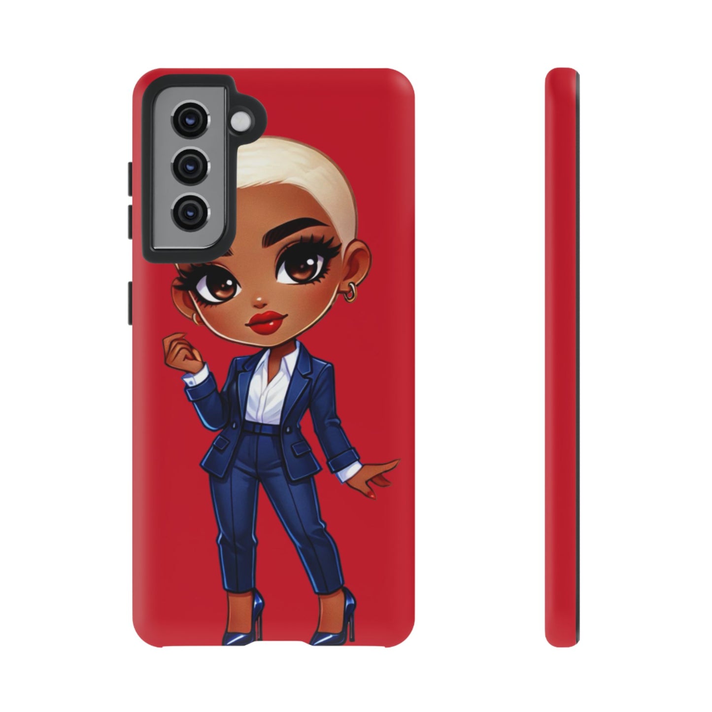 Stylish Phone Case with Confident “Deedra” Character Design, Protects Your Phone, Unique Gift, Trendy Accessory, Fashion Statement