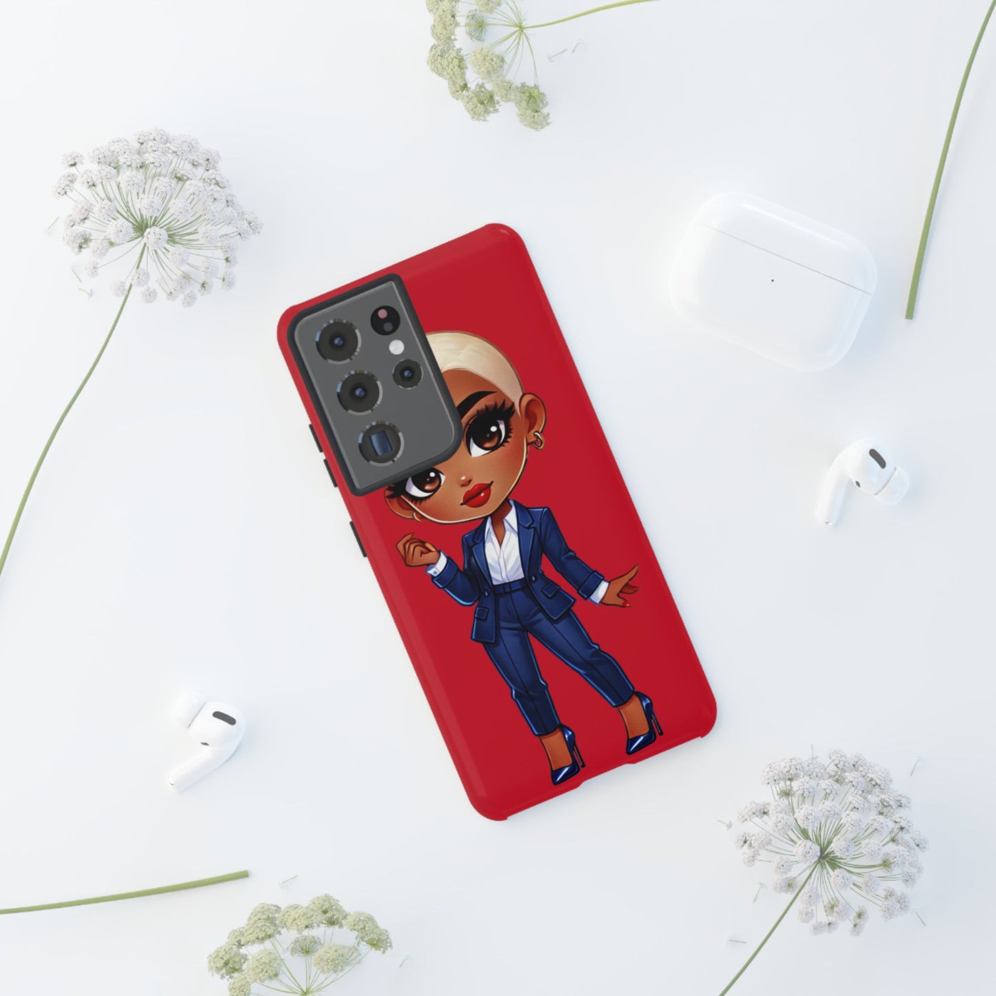 Stylish Phone Case with Confident “Deedra” Character Design, Protects Your Phone, Unique Gift, Trendy Accessory, Fashion Statement