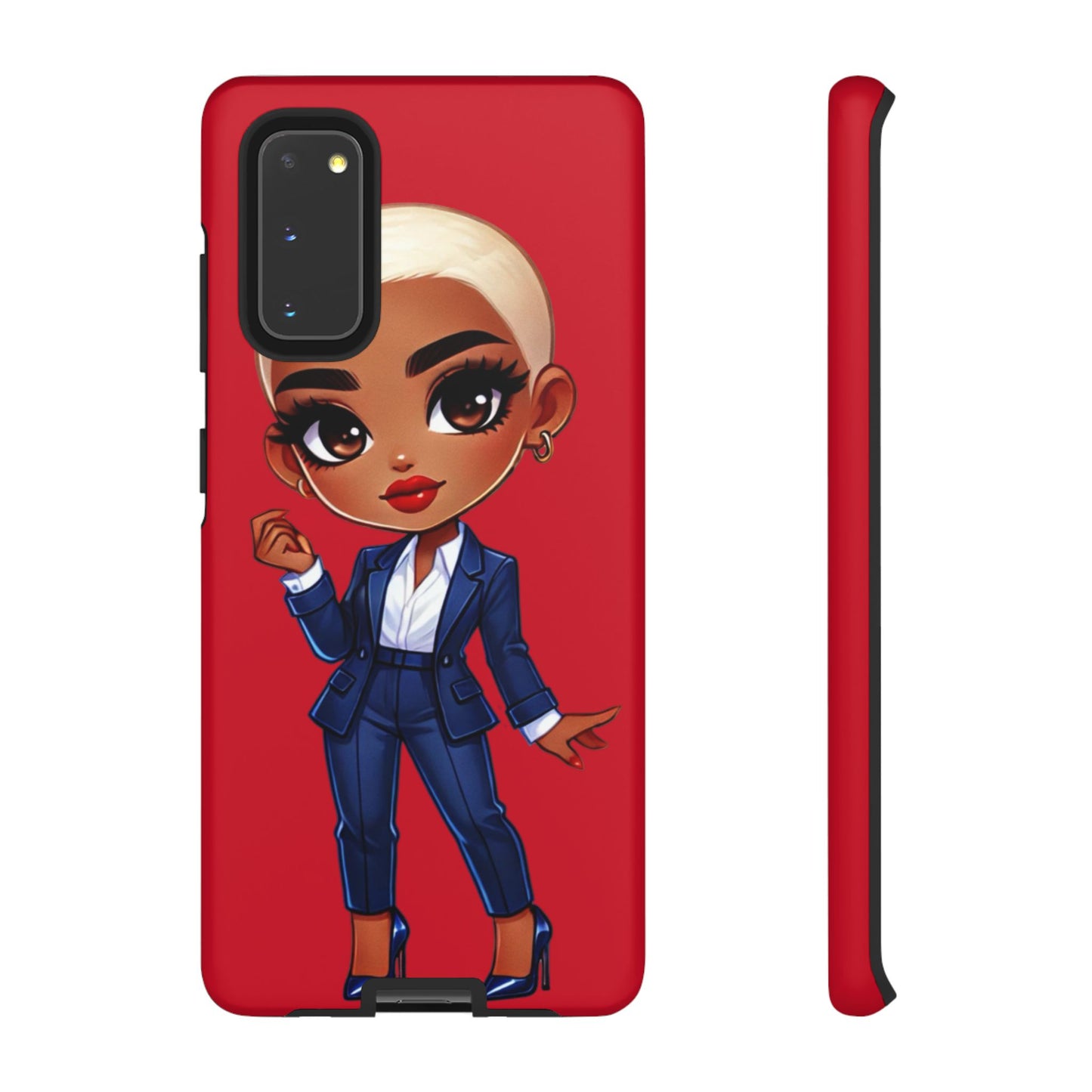 Stylish Phone Case with Confident “Deedra” Character Design, Protects Your Phone, Unique Gift, Trendy Accessory, Fashion Statement