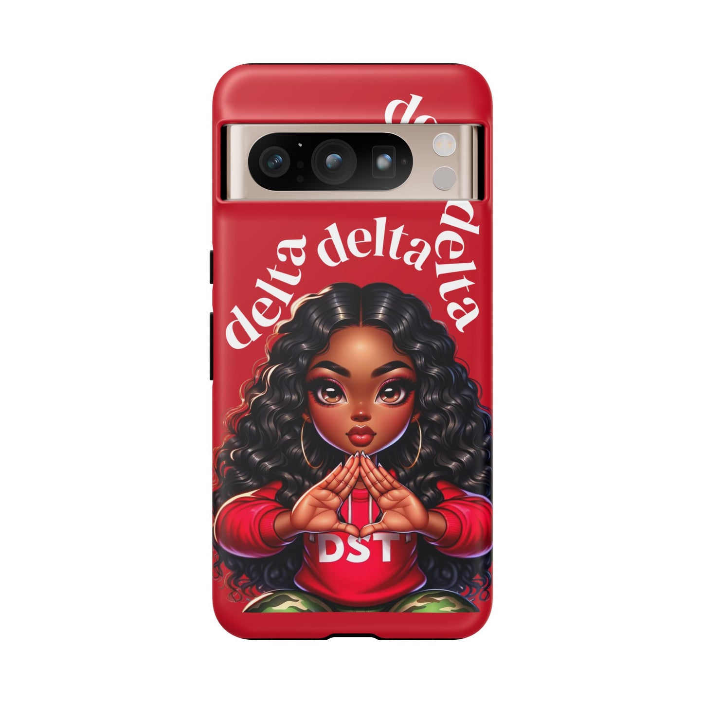 Delta Delta Tough Phone Case, Sorority Gifts, Cute Phone Accessories, Red Phone Cover, Greek Life