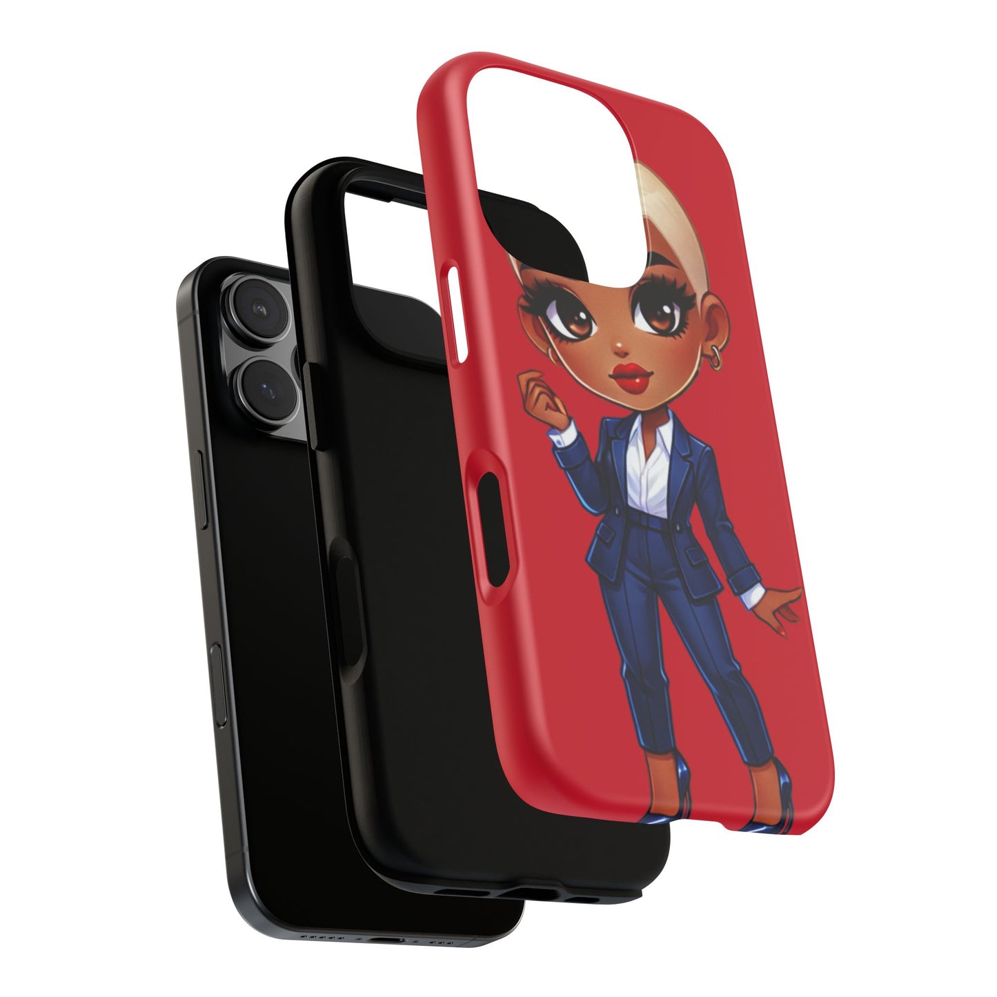 Stylish Phone Case with Confident “Deedra” Character Design, Protects Your Phone, Unique Gift, Trendy Accessory, Fashion Statement