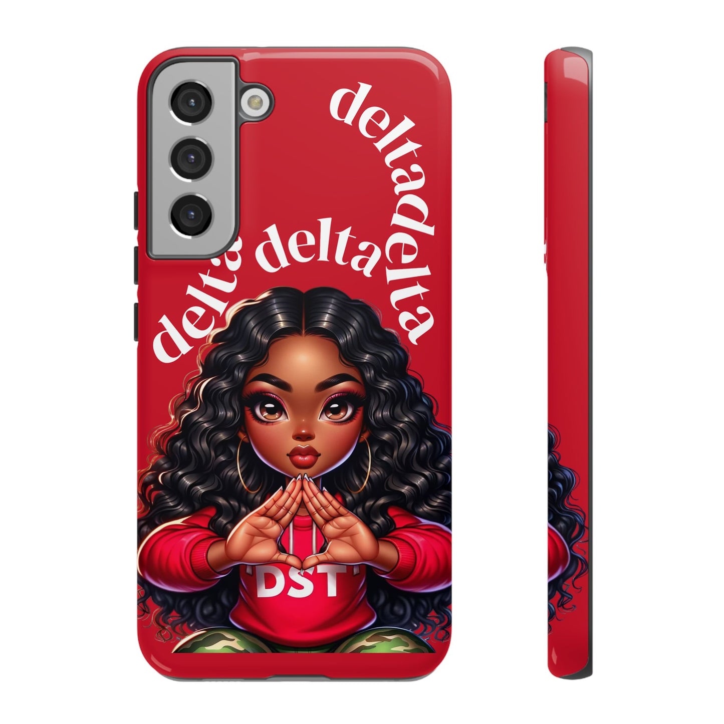 Delta Delta Tough Phone Case, Sorority Gifts, Cute Phone Accessories, Red Phone Cover, Greek Life