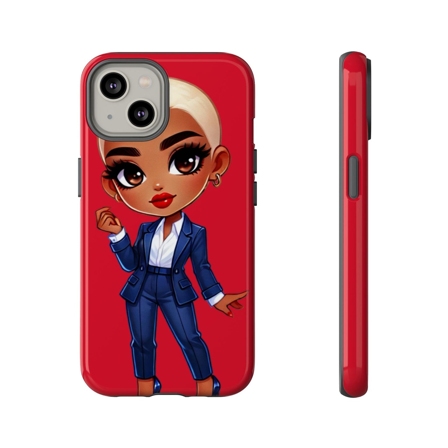 Stylish Phone Case with Confident “Deedra” Character Design, Protects Your Phone, Unique Gift, Trendy Accessory, Fashion Statement