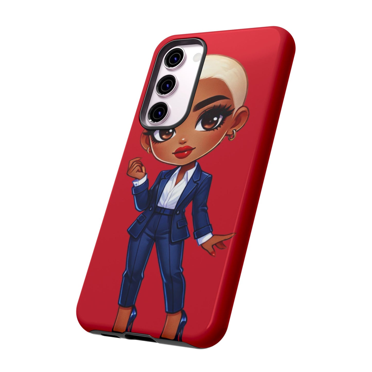 Stylish Phone Case with Confident “Deedra” Character Design, Protects Your Phone, Unique Gift, Trendy Accessory, Fashion Statement