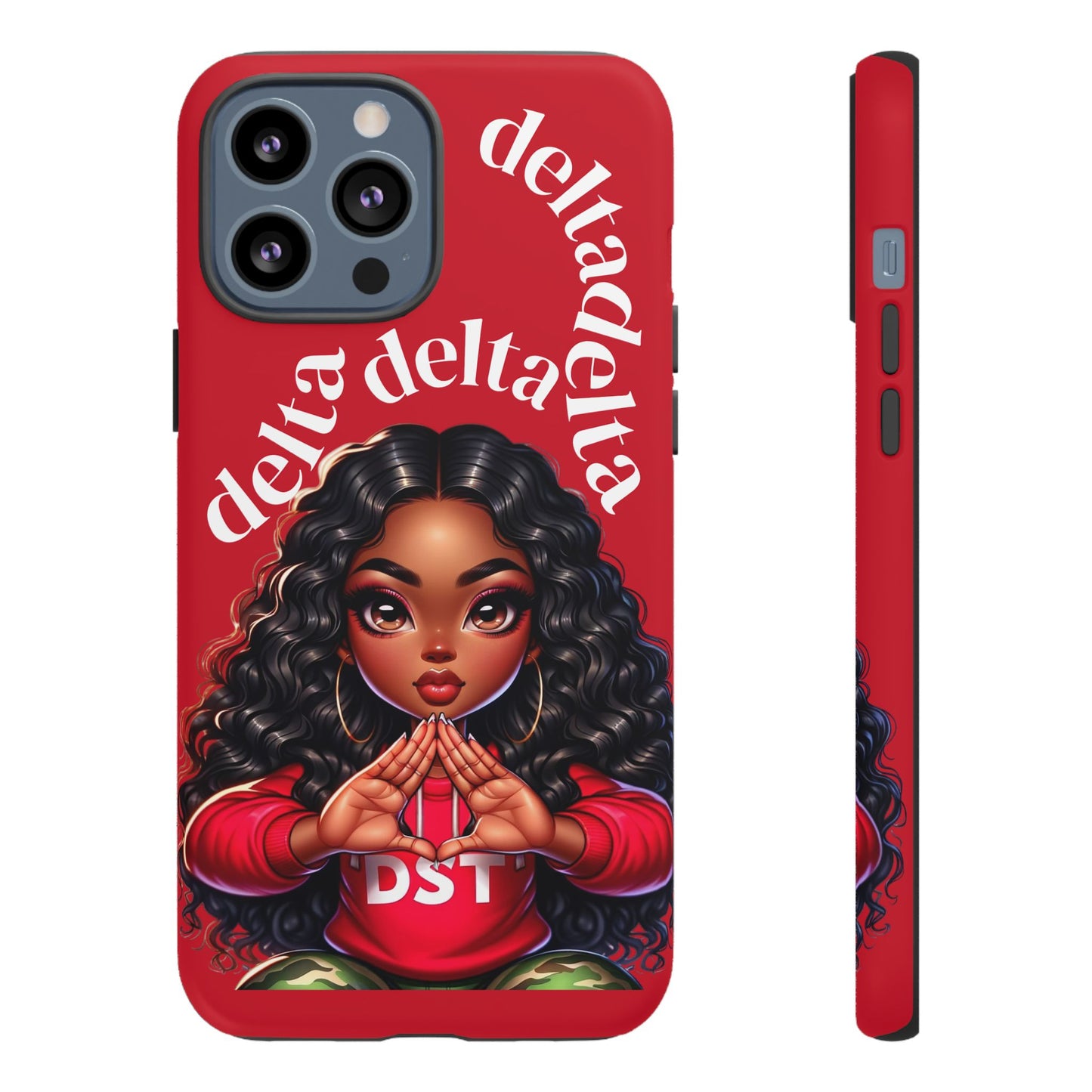 Delta Delta Tough Phone Case, Sorority Gifts, Cute Phone Accessories, Red Phone Cover, Greek Life