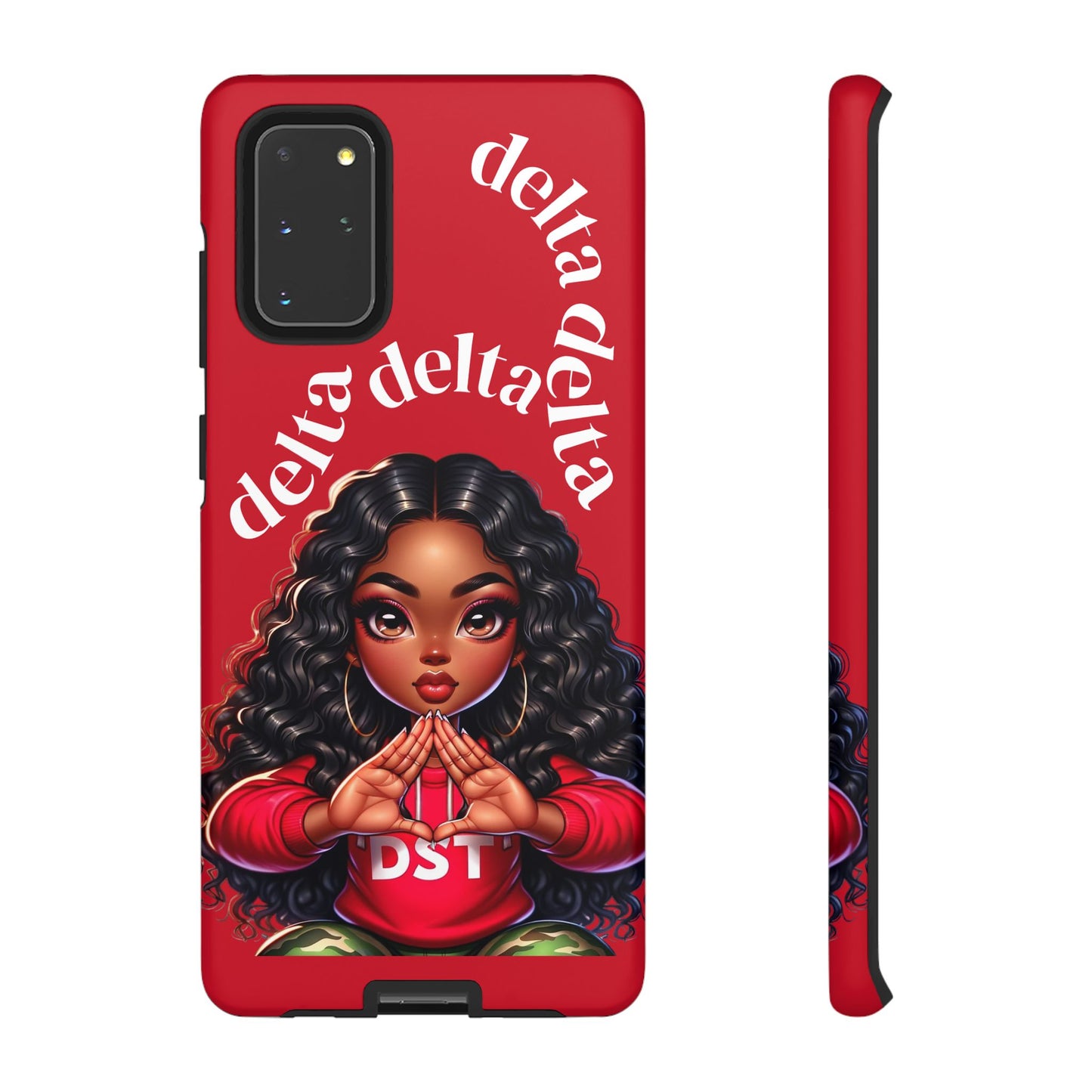 Delta Delta Tough Phone Case, Sorority Gifts, Cute Phone Accessories, Red Phone Cover, Greek Life