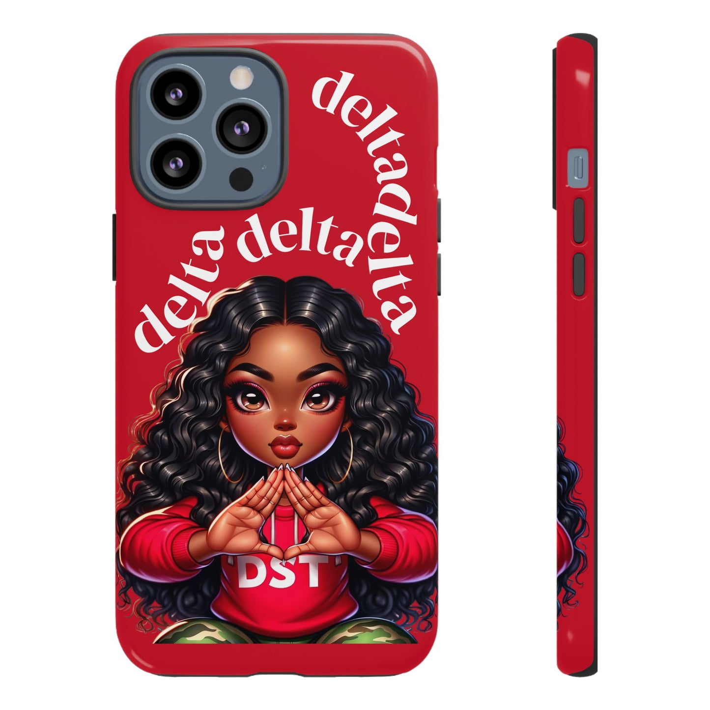 Delta Delta Tough Phone Case, Sorority Gifts, Cute Phone Accessories, Red Phone Cover, Greek Life
