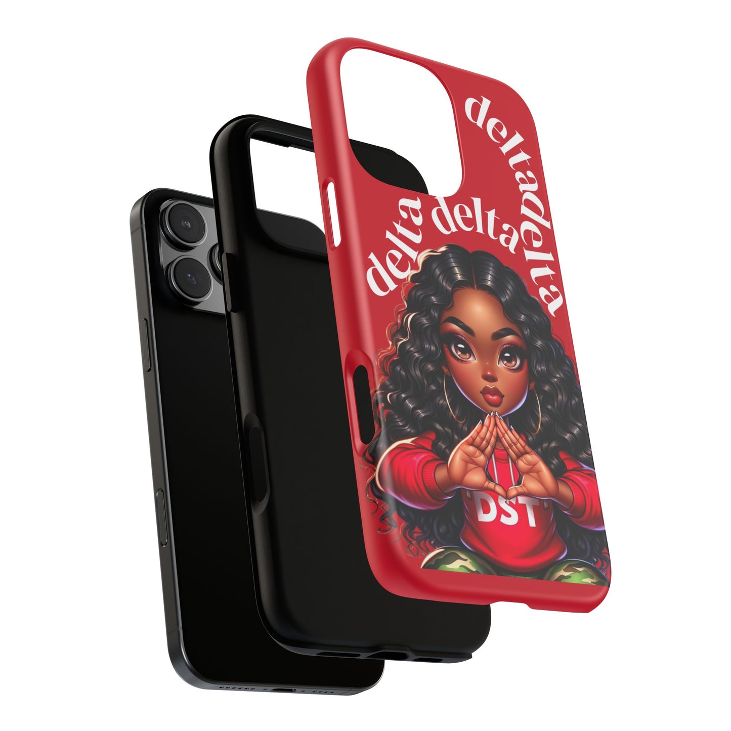 Delta Delta Tough Phone Case, Sorority Gifts, Cute Phone Accessories, Red Phone Cover, Greek Life