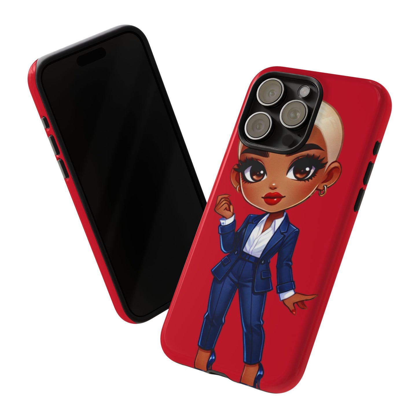 Stylish Phone Case with Confident “Deedra” Character Design, Protects Your Phone, Unique Gift, Trendy Accessory, Fashion Statement