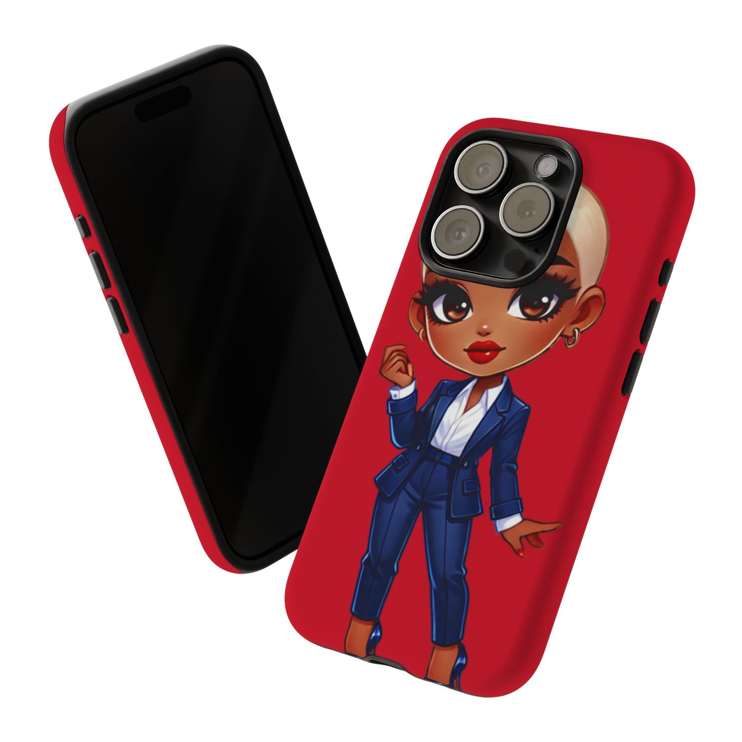 Stylish Phone Case with Confident “Deedra” Character Design, Protects Your Phone, Unique Gift, Trendy Accessory, Fashion Statement