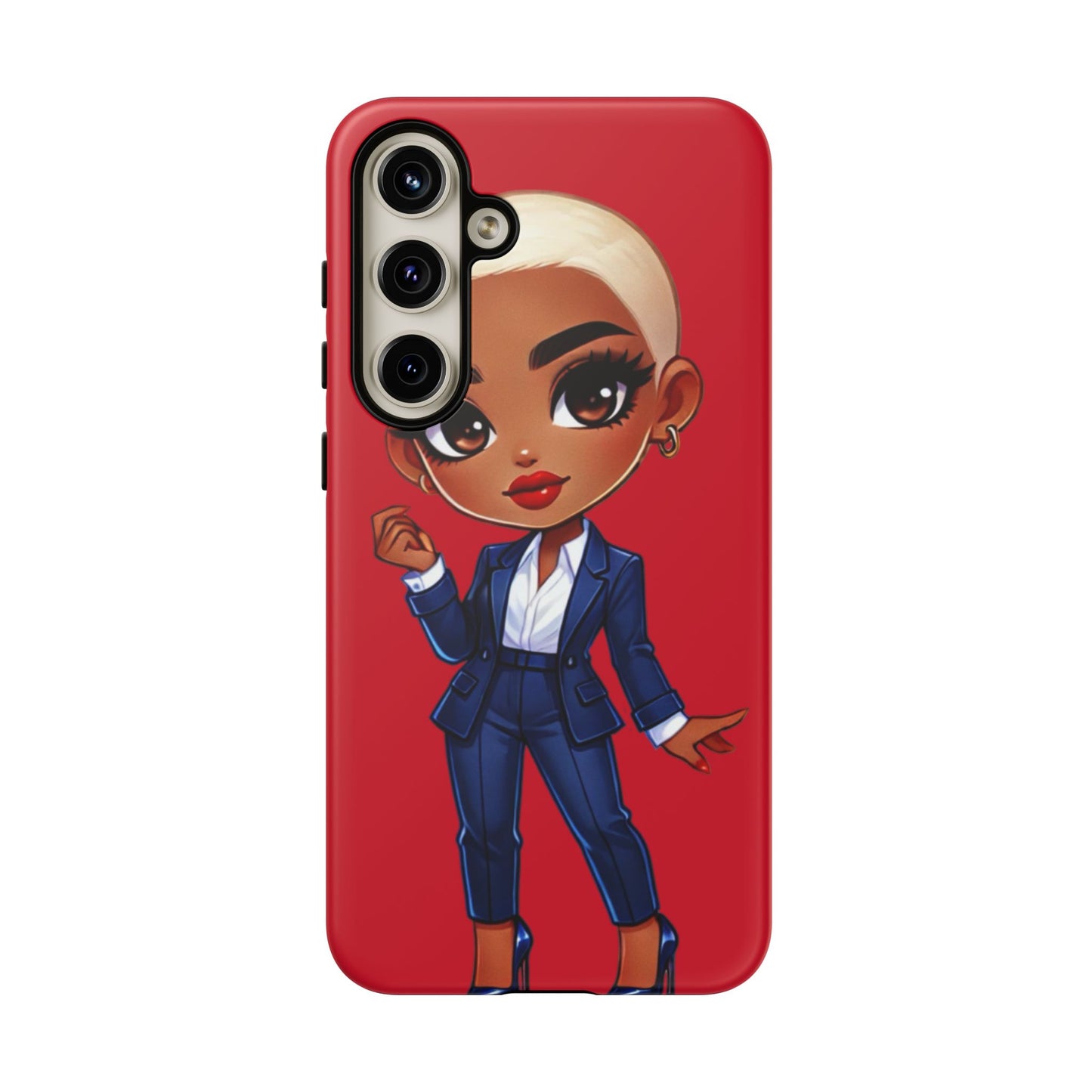 Stylish Phone Case with Confident “Deedra” Character Design, Protects Your Phone, Unique Gift, Trendy Accessory, Fashion Statement