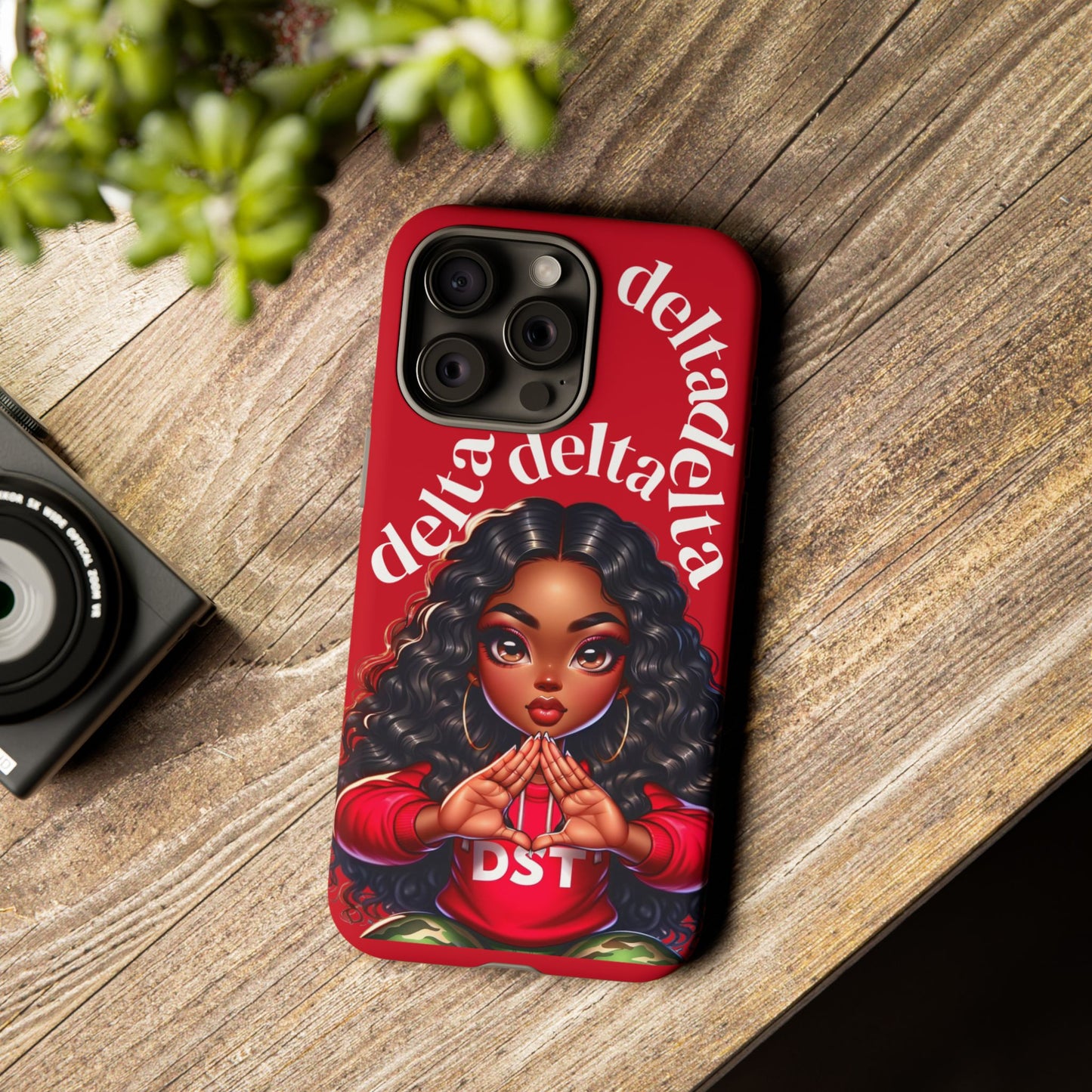 Delta Delta Tough Phone Case, Sorority Gifts, Cute Phone Accessories, Red Phone Cover, Greek Life