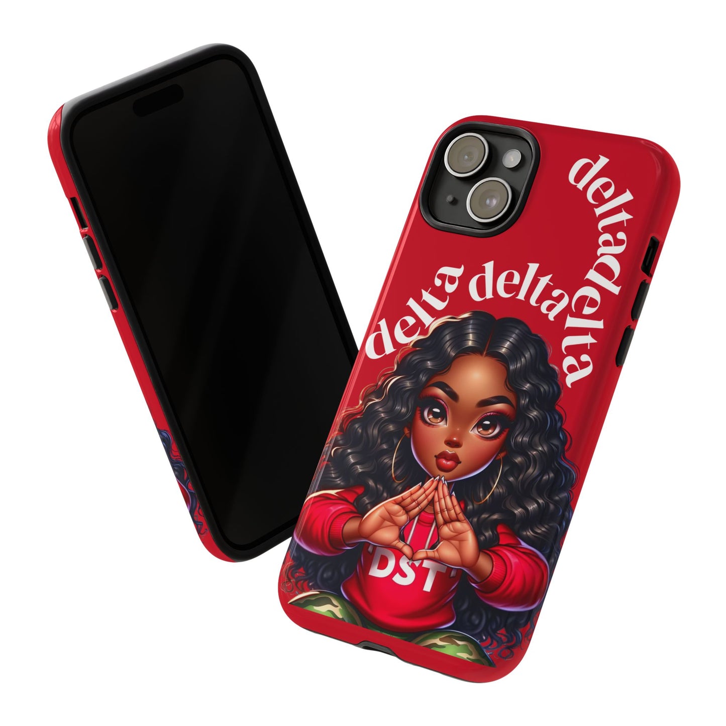 Delta Delta Tough Phone Case, Sorority Gifts, Cute Phone Accessories, Red Phone Cover, Greek Life