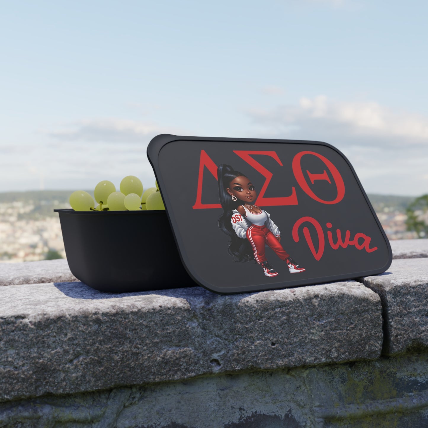 Delta Sigma Theta Bento Box, Greek Life Lunch Container, Sorority Gifts, Meal Prep Tupperware, Dine in Style, Custom Utensil Set