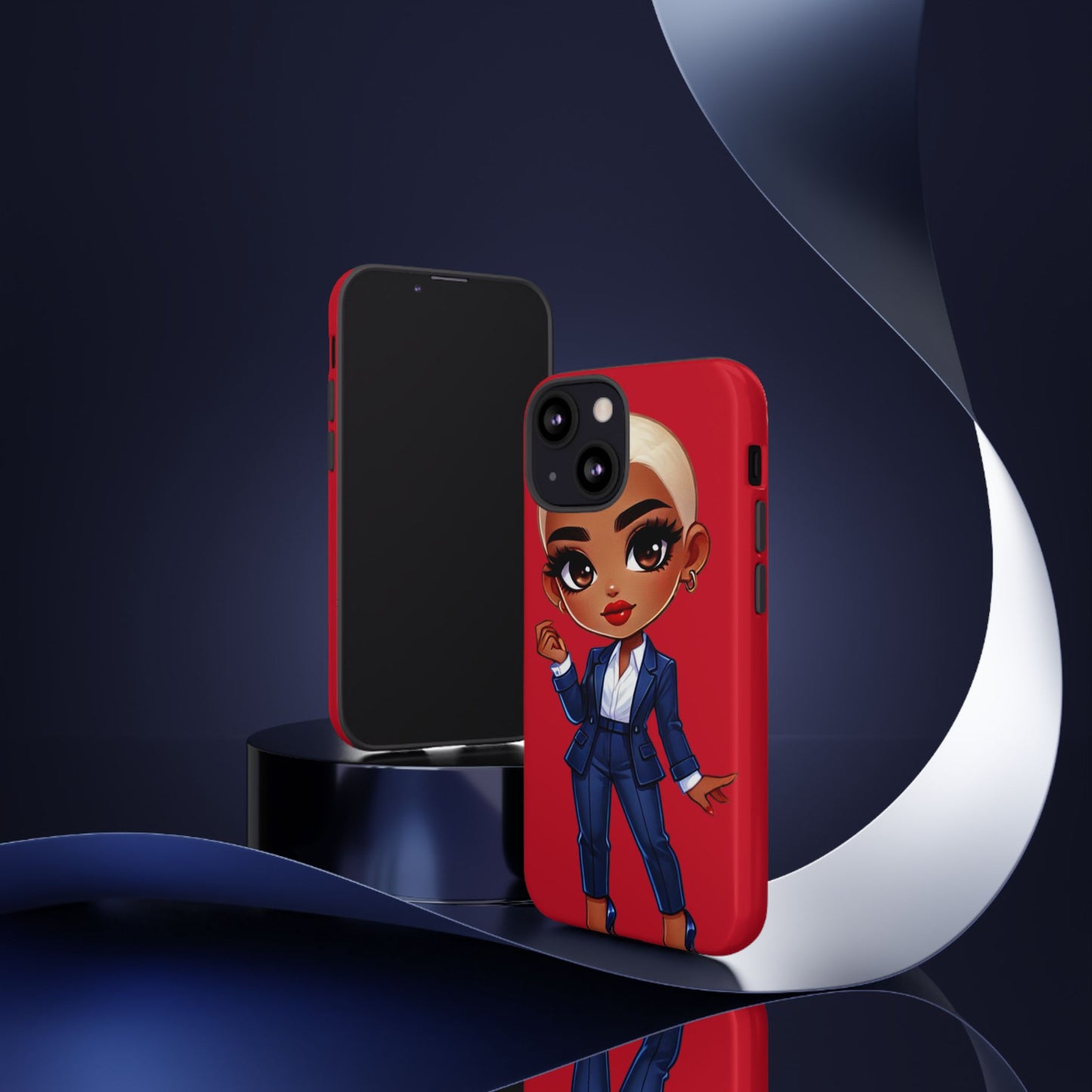 Stylish Phone Case with Confident “Deedra” Character Design, Protects Your Phone, Unique Gift, Trendy Accessory, Fashion Statement