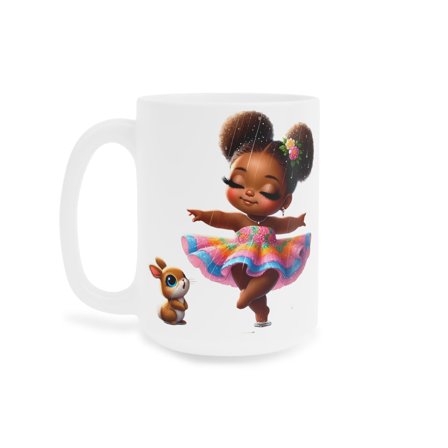 Whimsical Dance Ceramic Mug, Cute Character Mug, Perfect Gift for Kids, Colorful Occasion Mug, Fun Tea or Coffee Cup