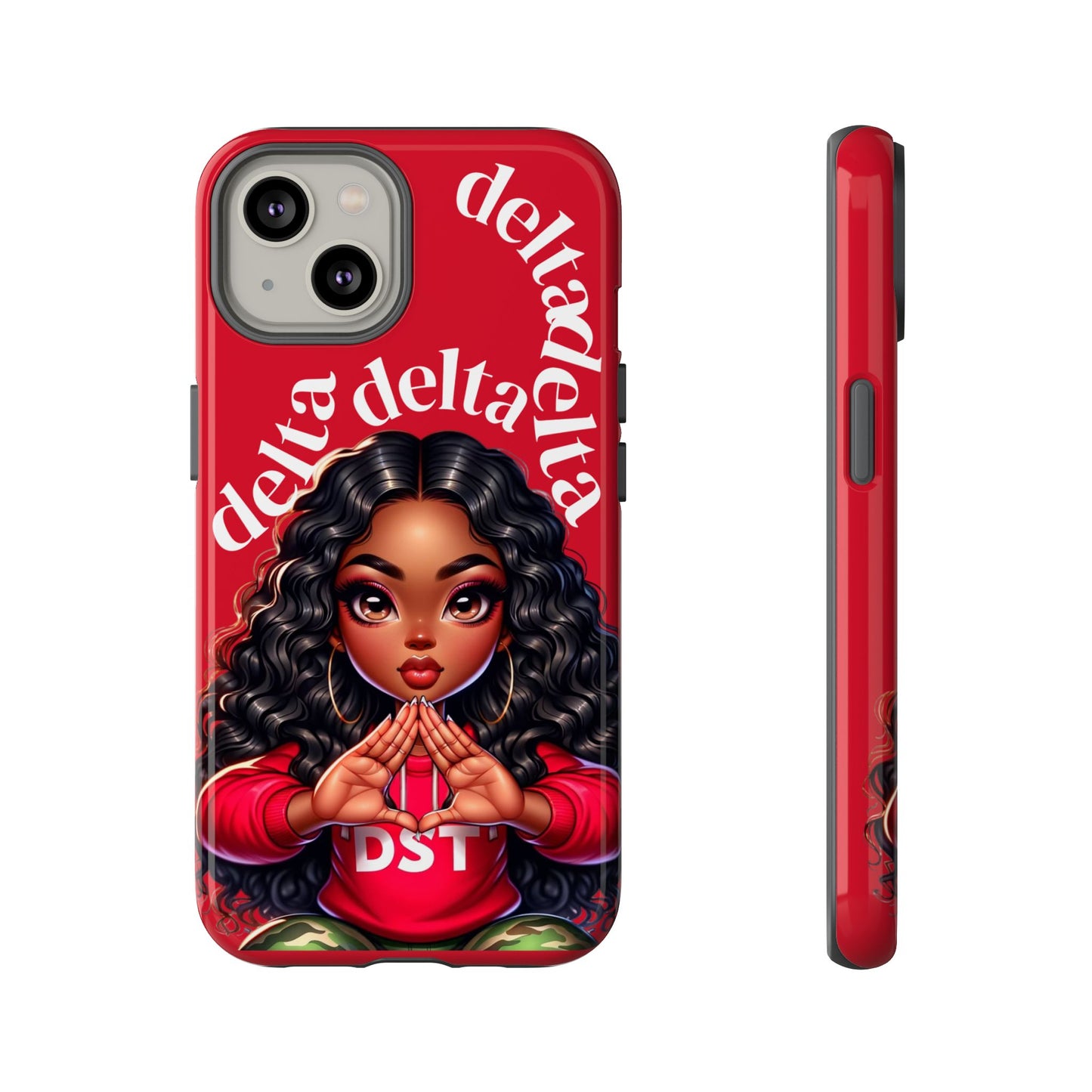 Delta Delta Tough Phone Case, Sorority Gifts, Cute Phone Accessories, Red Phone Cover, Greek Life