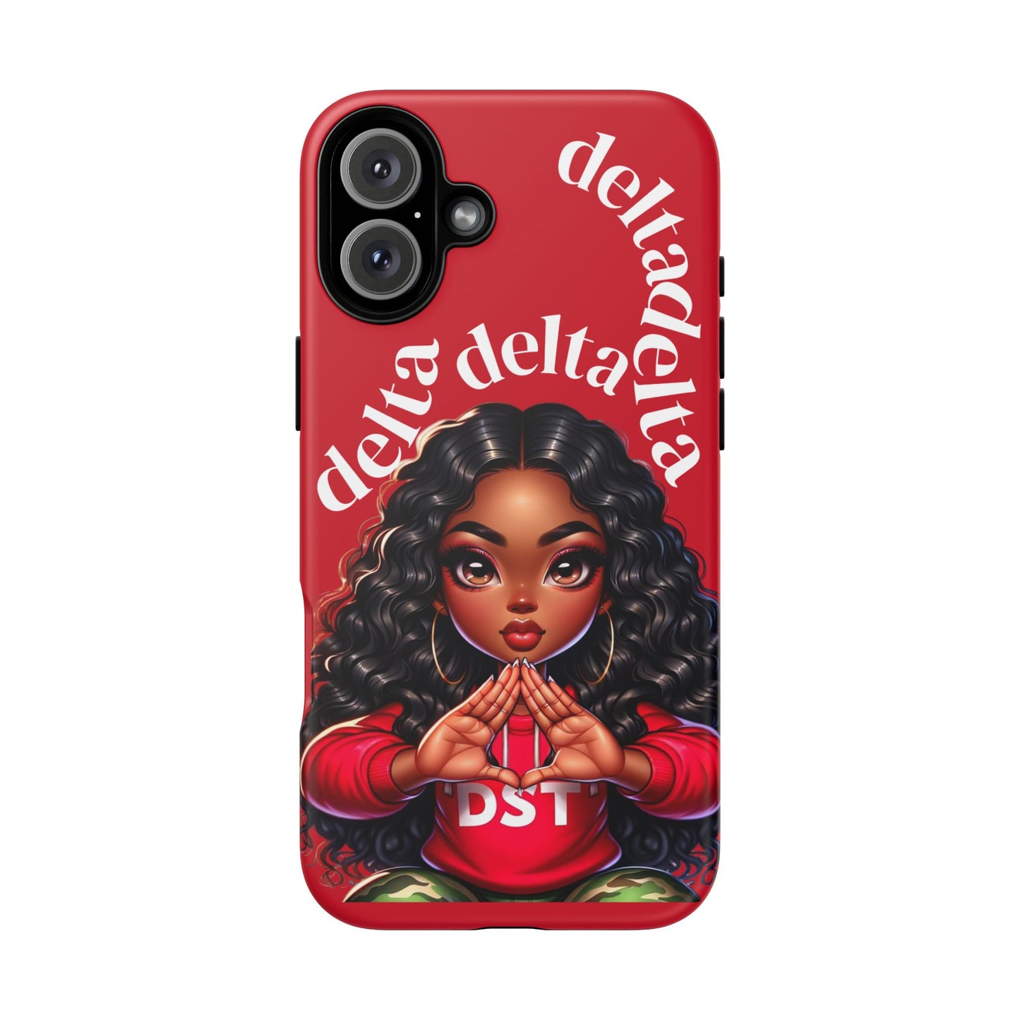 Delta Delta Tough Phone Case, Sorority Gifts, Cute Phone Accessories, Red Phone Cover, Greek Life