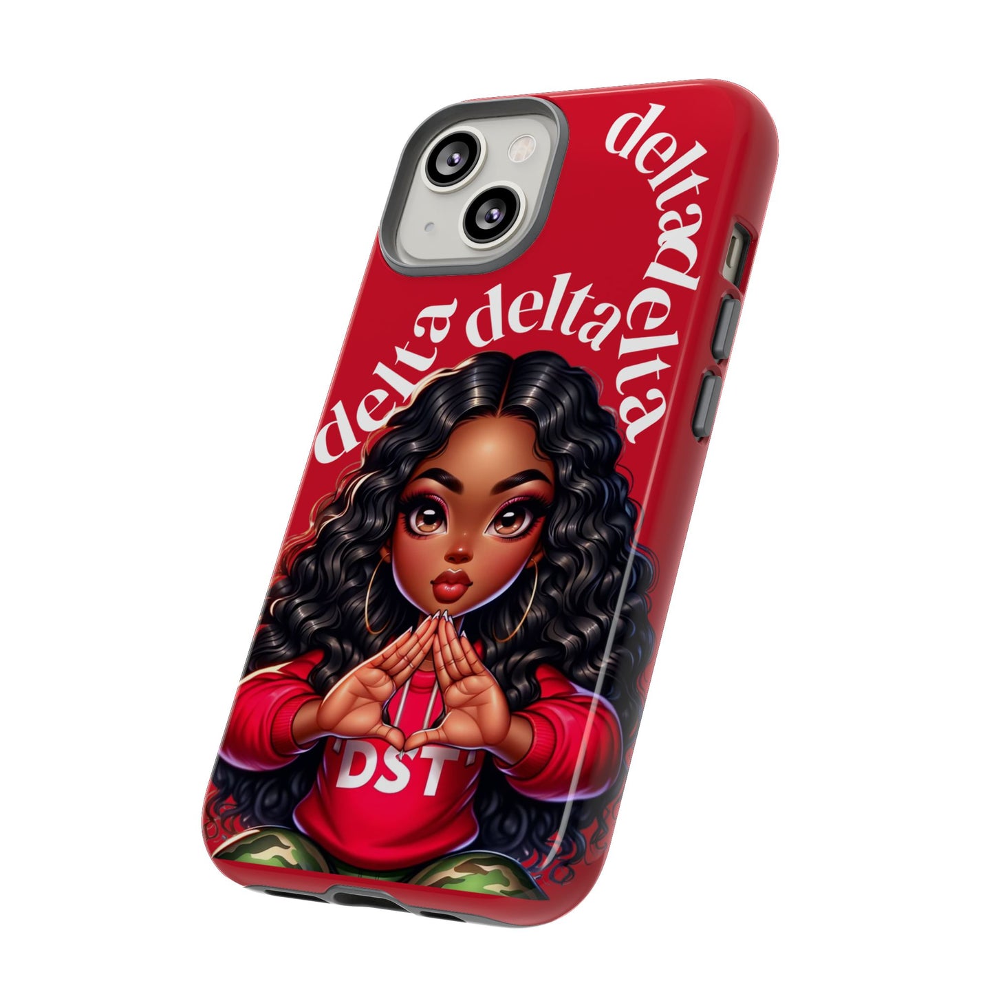Delta Delta Tough Phone Case, Sorority Gifts, Cute Phone Accessories, Red Phone Cover, Greek Life