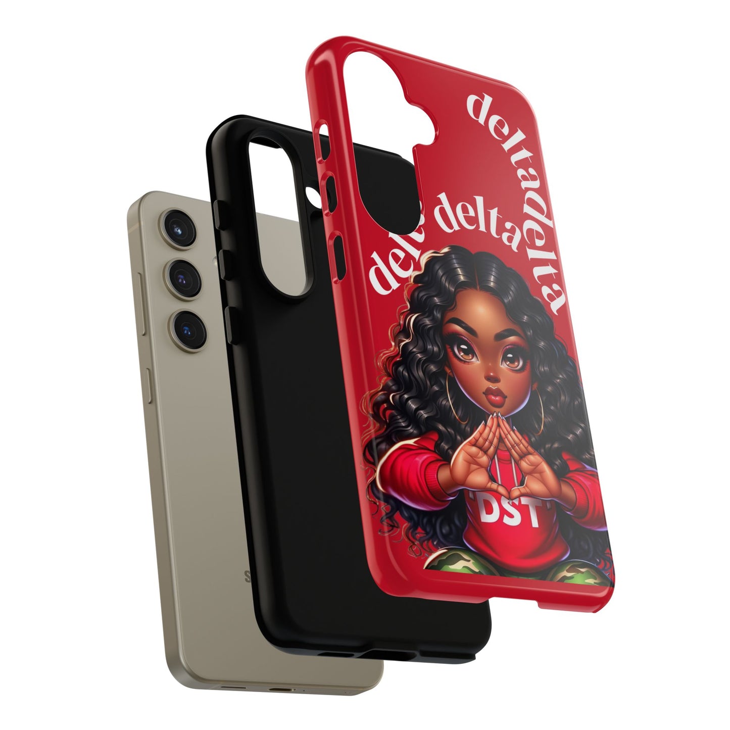 Delta Delta Tough Phone Case, Sorority Gifts, Cute Phone Accessories, Red Phone Cover, Greek Life