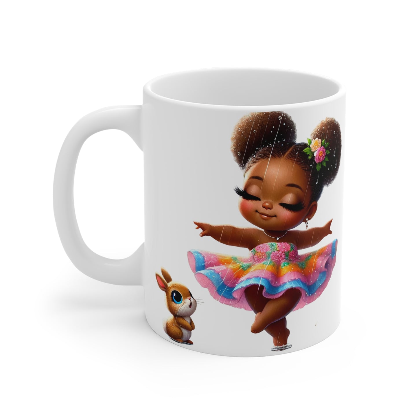 Whimsical Dance Ceramic Mug, Cute Character Mug, Perfect Gift for Kids, Colorful Occasion Mug, Fun Tea or Coffee Cup