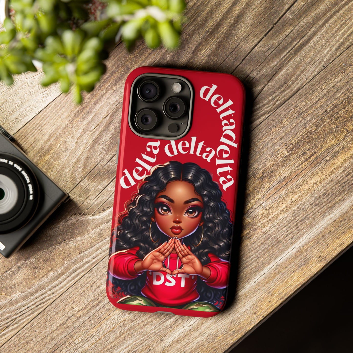 Delta Delta Tough Phone Case, Sorority Gifts, Cute Phone Accessories, Red Phone Cover, Greek Life