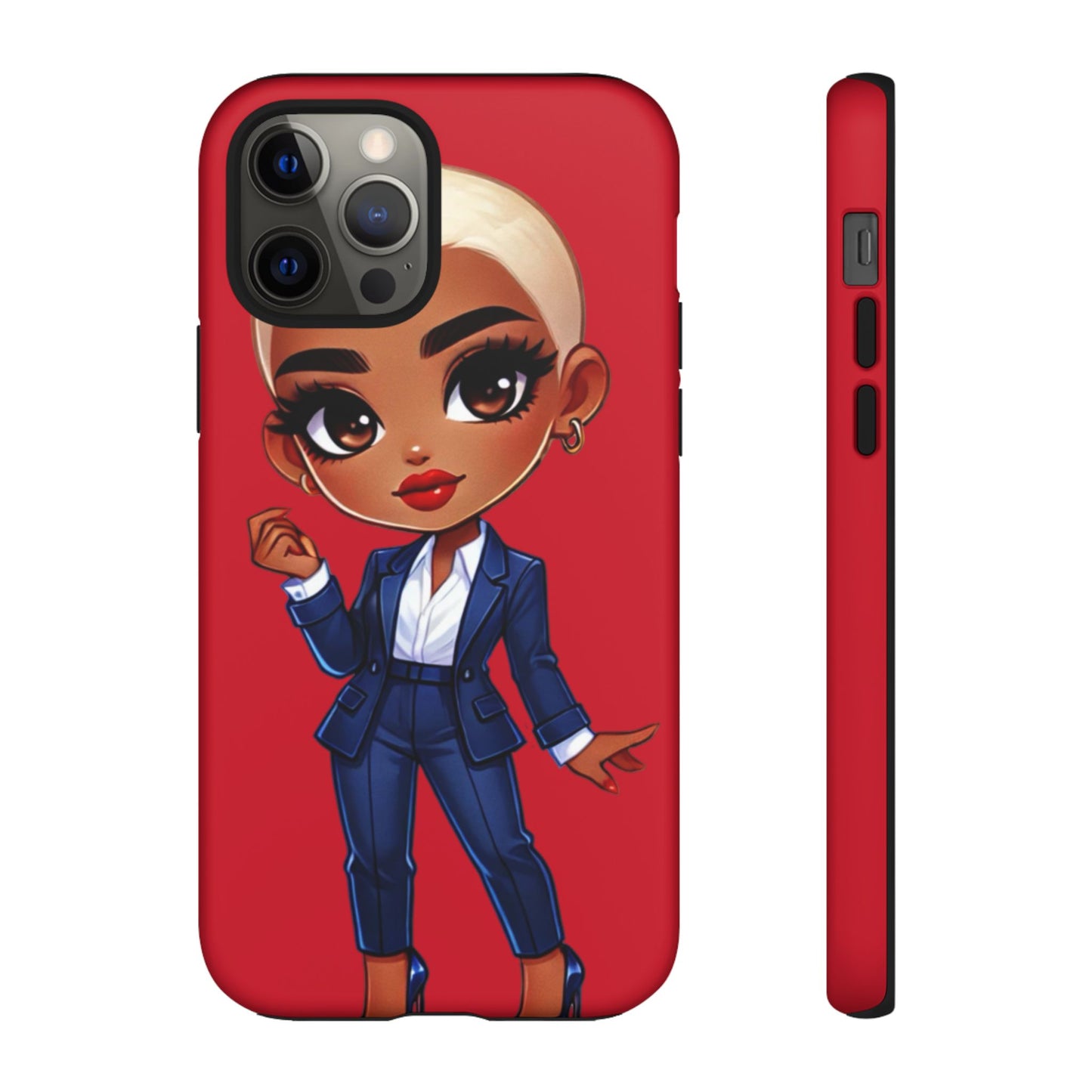 Stylish Phone Case with Confident “Deedra” Character Design, Protects Your Phone, Unique Gift, Trendy Accessory, Fashion Statement