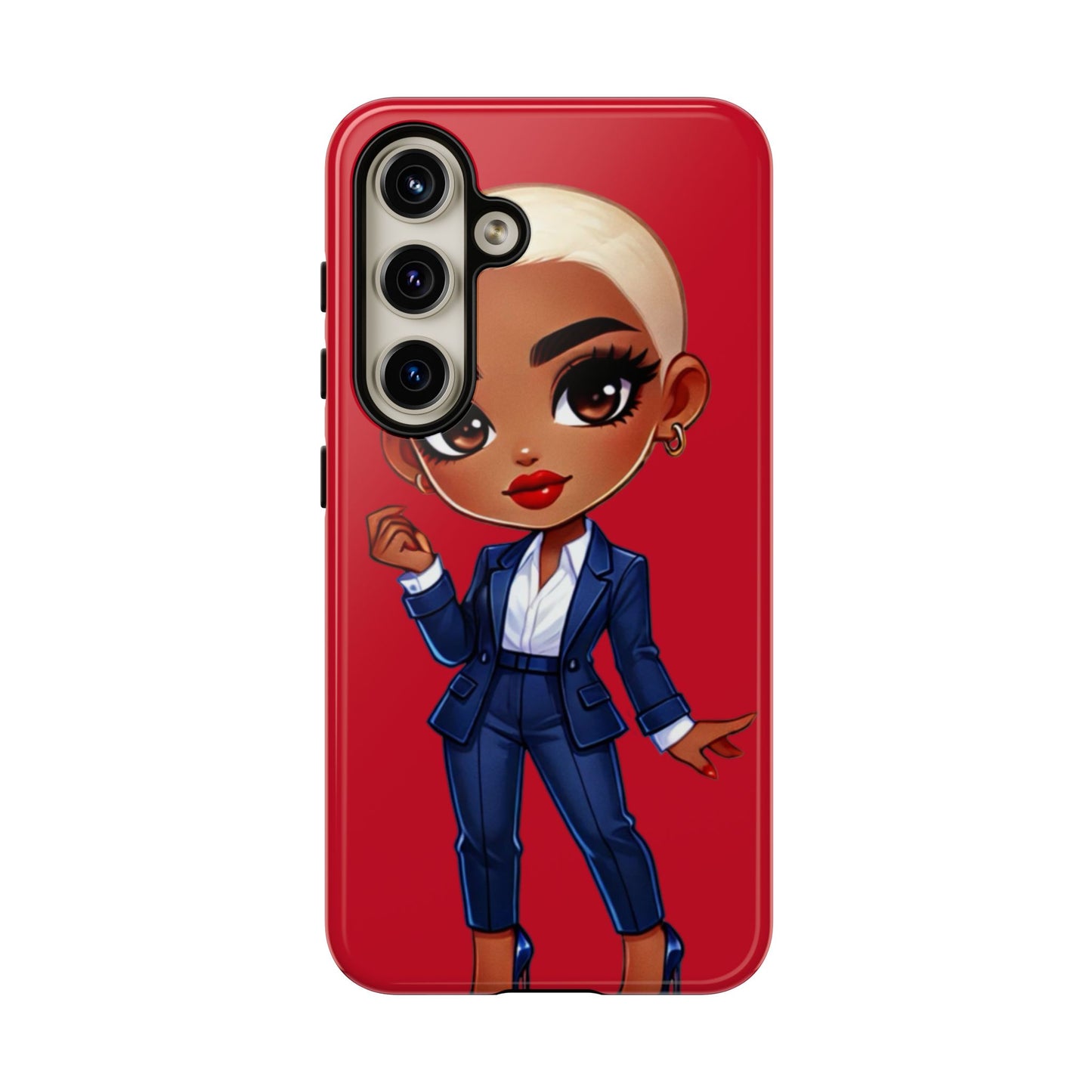 Stylish Phone Case with Confident “Deedra” Character Design, Protects Your Phone, Unique Gift, Trendy Accessory, Fashion Statement
