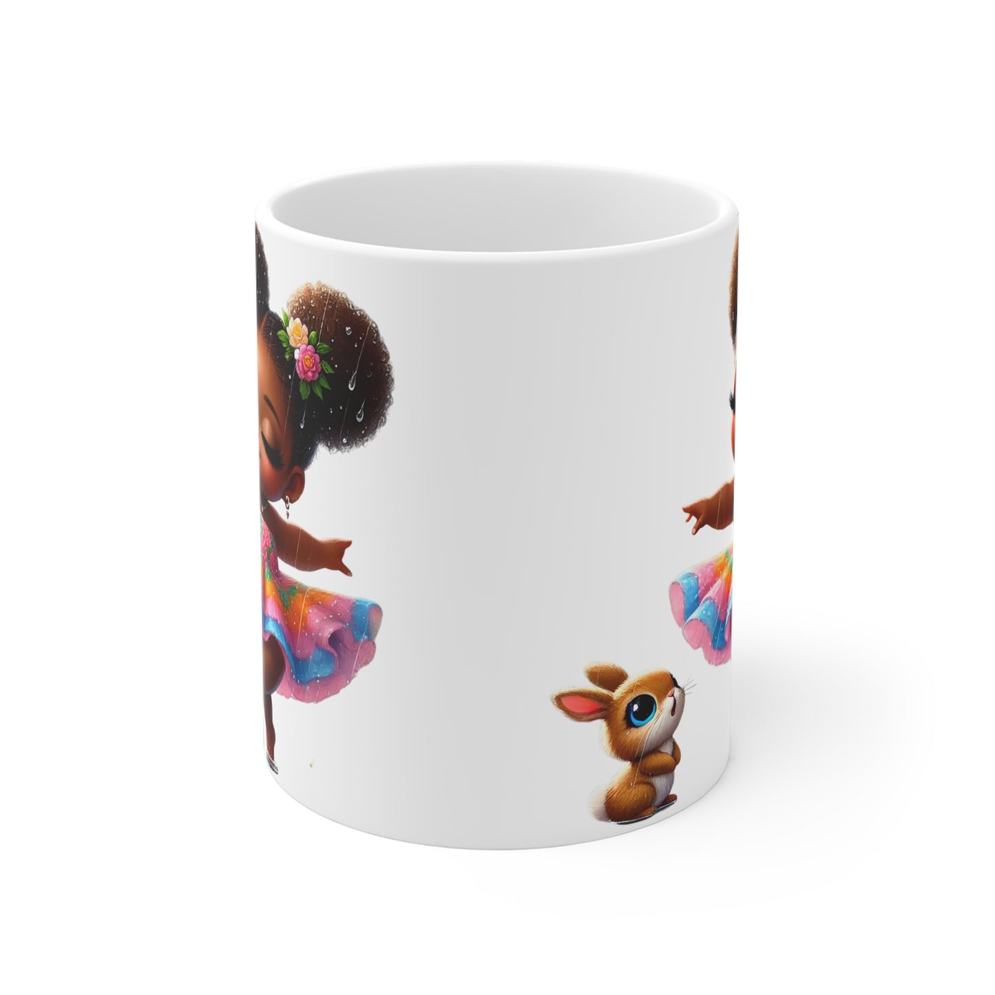 Whimsical Dance Ceramic Mug, Cute Character Mug, Perfect Gift for Kids, Colorful Occasion Mug, Fun Tea or Coffee Cup
